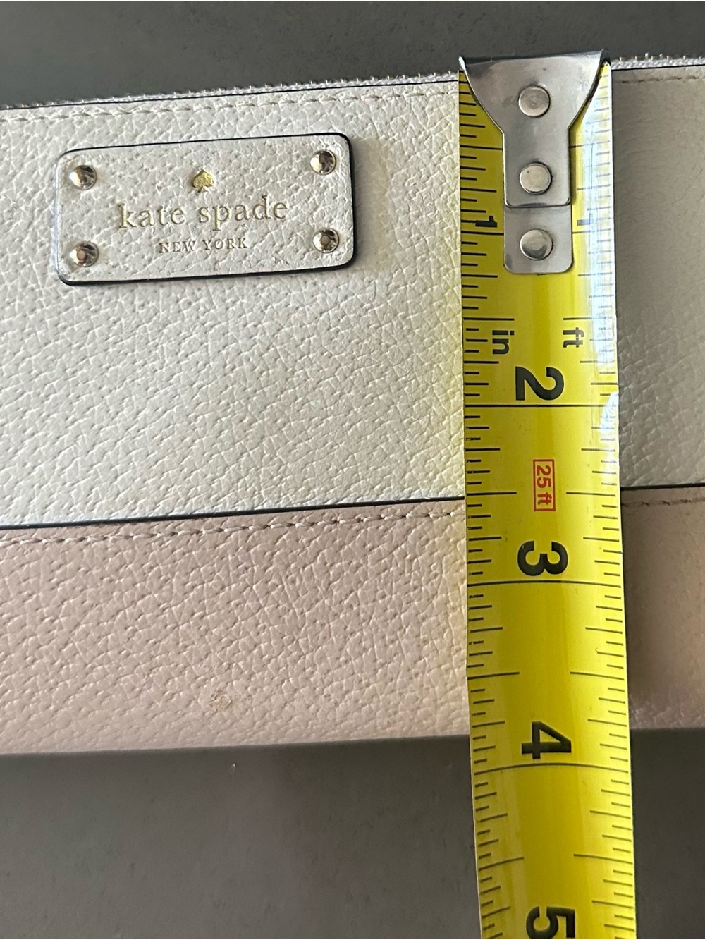 kate spade Two-Tone Cream and Tan Leather Wallet - Picture 11 of 11
